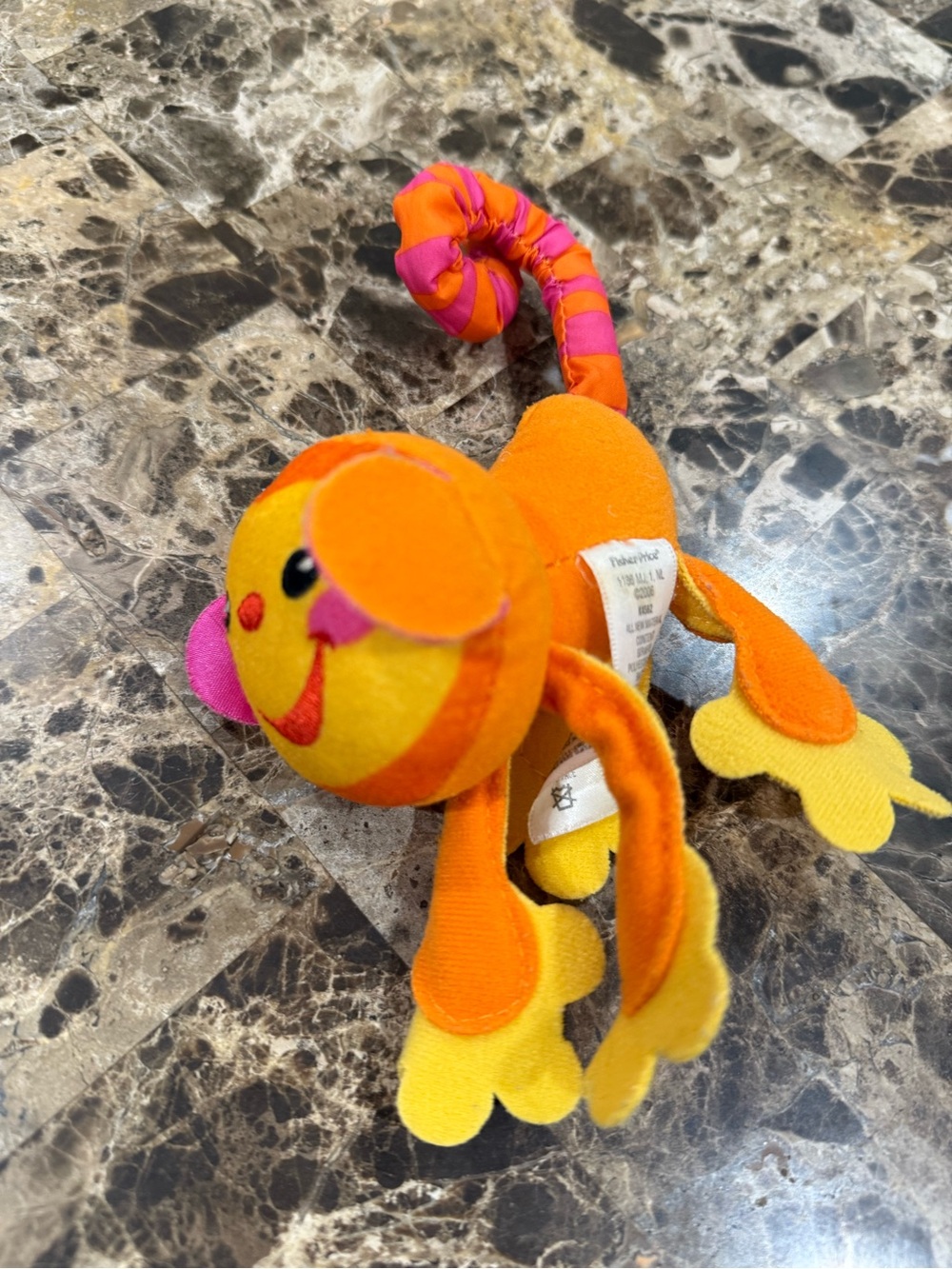 Baby toy Monkey Stuffed Orange & Yellow Plush Bird Toy stuffy